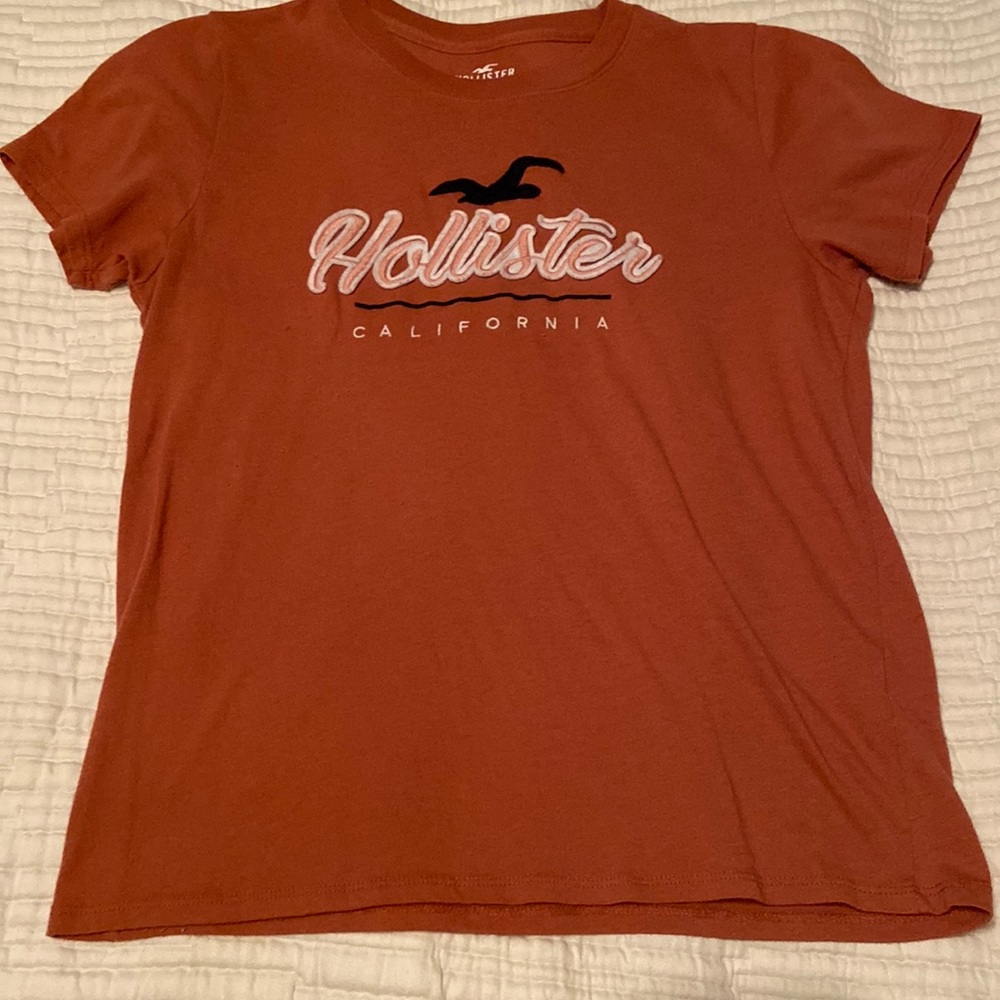 Orange, T-shirt, Hollister, Medium